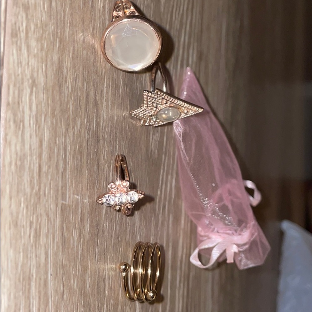 rose gold ring set